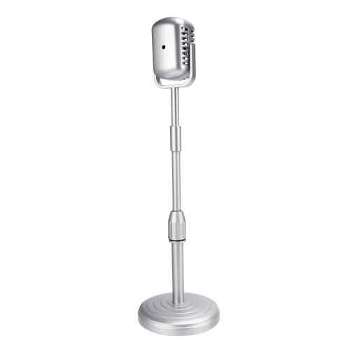 2X Modello di Supporto per Microfono da Tavolo Vintage con Altezza Regolabile, Supporto per Microfono Nel Stile Retrò Classico Supporto per Microfono 2