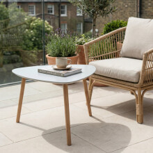 Malme Extra Large Outdoor Side Table for Balcony & Patio in Chalk Grey