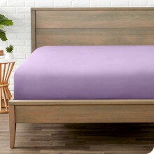 (King, Lavender) Fitted Bottom Sheet - Premium 1800 Ultra-Soft Microfibre Sheet - Wrinkle Free - Deep Pocket - 38 CM Deep