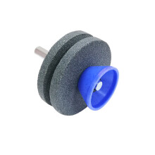 Drill Lawn Mower Blade Sharpener, 2-Layer Grinding Wheel