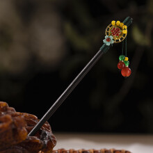 (10) Vintage Flower Wood Hair Stick for Women & Salon