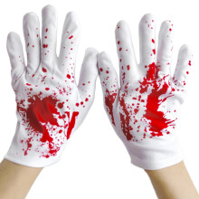 (1 Pair) Bloody Halloween Gloves for Costume & Haunted House