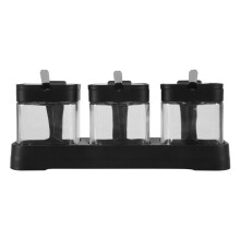 Glass Storage Jars Spice Containers Set with Stainless Steel Lids and Spoons for Sugar Serving Salt Coffee Tea