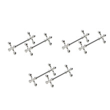 6 Pcs Zinc Alloy Chopsticks Rest Spoons Stand Forks Knives Holder Rack Stand Metal Table Decoration
