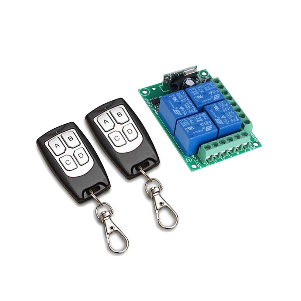 Universal Wireless Remote Control 12V 4Ch Relay Receiver Module With 4 Channel Rf Remote 433 Mhz Transmitter 6033129721260