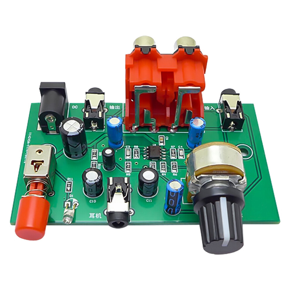 Au-10X Ne5532 Audio Signal Preamplifier Headphone Pre Amp Board Gain 20Db Rca 3.5Mm Volume Control Tone 12V 6032151735924