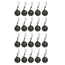 20Pcs NFC Tags Lable Ntag213 13.56mhz Card for All NFC Enabled Phone Business Card NFC 31.5x28mm Black
