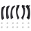 Door Pull Handle Set Replacement for  3 Series E90 E91 E92 316 318 320 325 328i 2004-2012 LHD Black 2