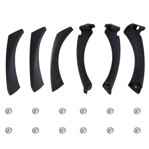 Door Pull Handle Set Replacement for  3 Series E90 E91 E92 316 318 320 325 328i 2004-2012 LHD Black 1