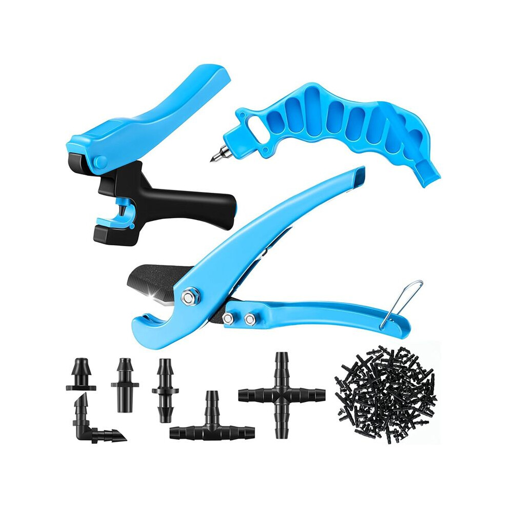 Drip Irrigation Tubing Cutter Hole Punch Tools With 115 Irrigation Plugs, Tubing Hole Punch For 1/4 Inch Pipe 6031244163798