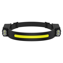COB LEDHeadlamp Induction HeadLamp BuiltinBattery Rechargeable HeadFlashlight for Outdoor Camping Fishing Sensor Light,A