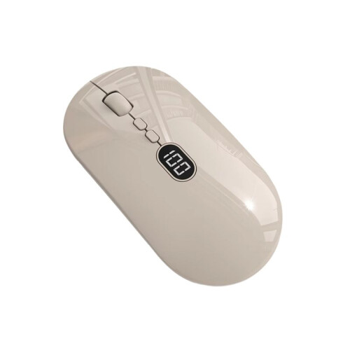 Wireless Computer Mouse with Battery Level Visible Rechargeable 2.4G Portable USB Mouse Silent Click for PC Laptop C