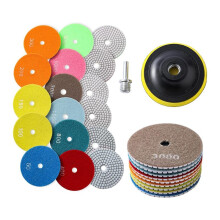 13pcs Diamond Polishing Pads Set,50-8000 Grit Pads,Wet/Dry Polish Kit with Backer Pad for Drill Grinder Rock Polisher
