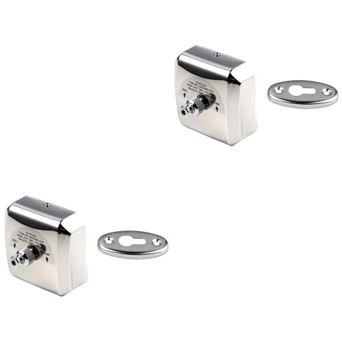 2Pcs Silver Square Wall-Mounted Retractable Clothesline for Family Use 2