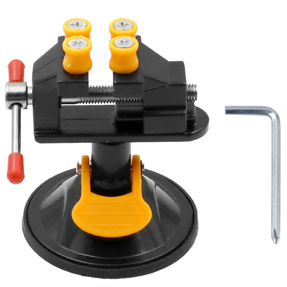 (Black) Mini Suction Vise Clamp Drill Press Table Bench Vise Mini Table Vice Carving 6935060815476