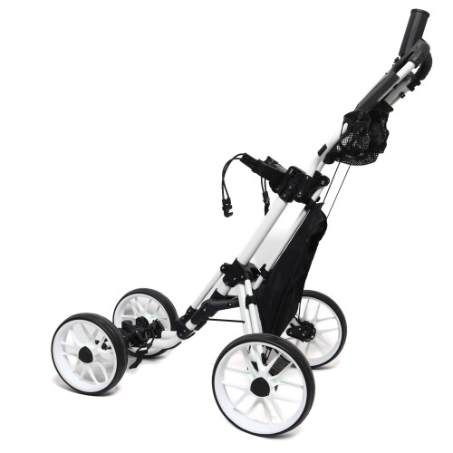 GreenGlide Foldable Golf Trolley 4-Wheel One Click Compact Push Cart Fastfold 1