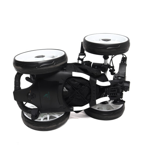 GreenGlide Foldable Golf Trolley 4-Wheel One Click Compact Push Cart Fastfold 2