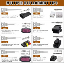 Electrical Pin Removal Tool Kit,Double Tip Replacement Terminal Removal Tool,Suitable for AMP,Metri Pack, Connector