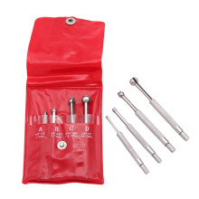 4pcs Telescoping Small Hole Gauge Set Full Round Spherical Shaped Hardened Bore Gauge Flat