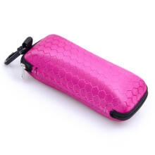 (Rose Red) Travel EVA Zippered Glasses Case