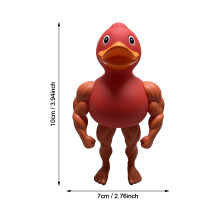(red) Bodybuilding Duck Figurine for Gym & Office