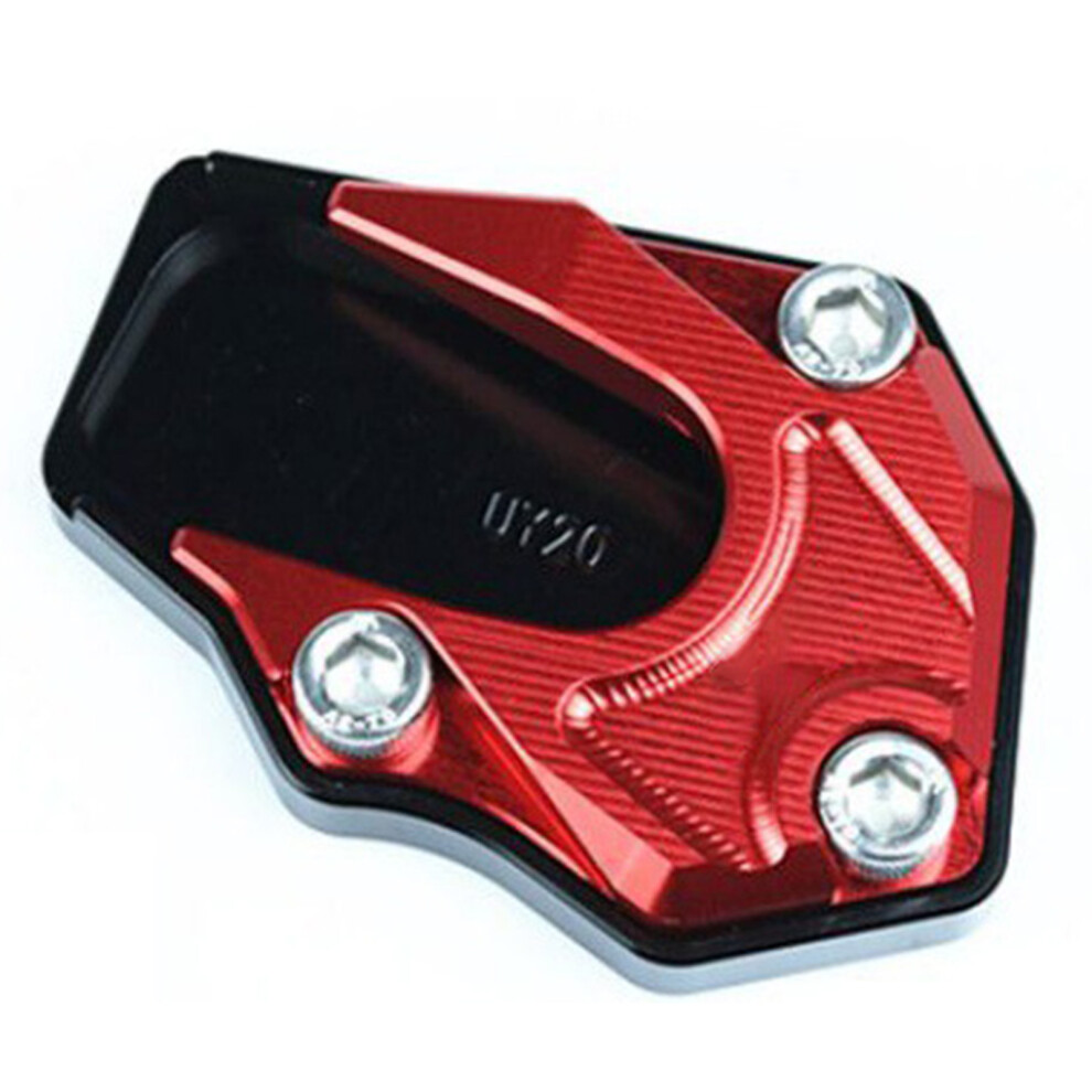 (, The New) Universal Motorcycle Kickstand Pad Extender For Scooters & Bikes Red 6424024413341