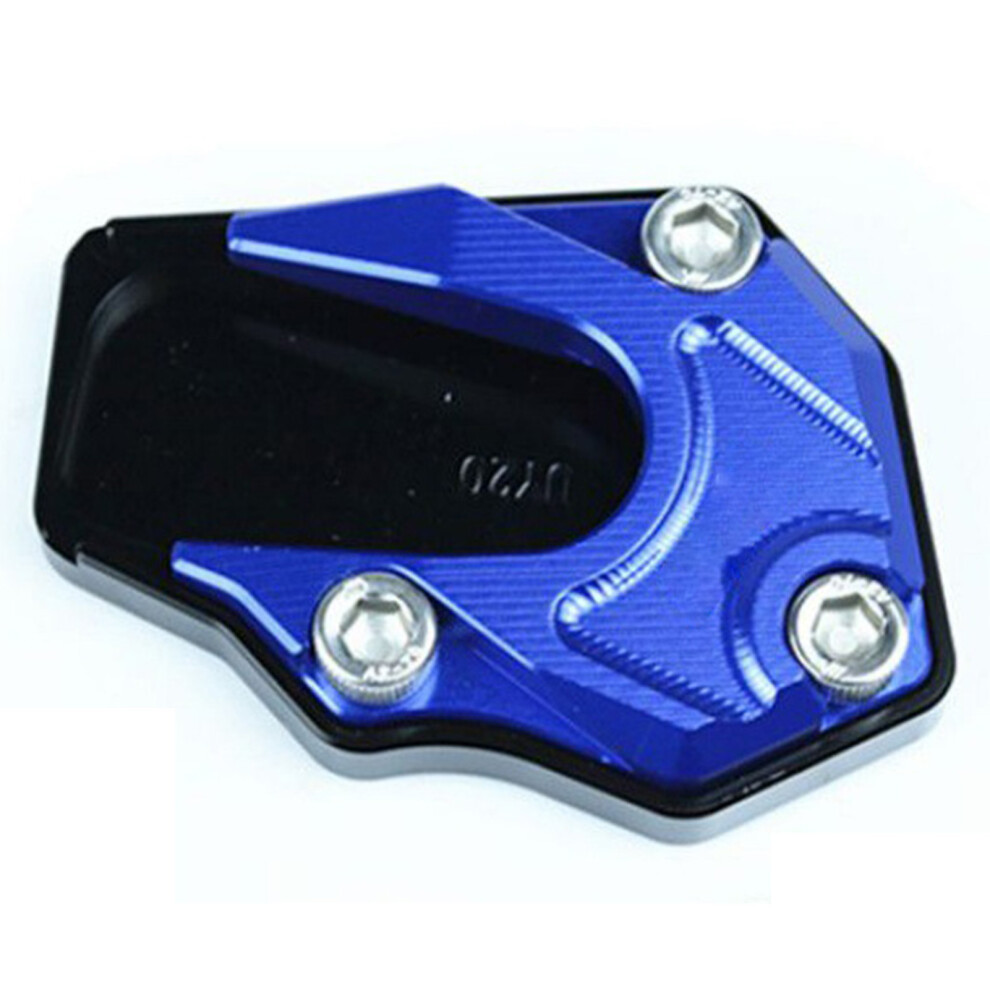 (, The New) Universal Motorcycle Kickstand Pad Extender For Scooters & Bikes Blue 6424024413358