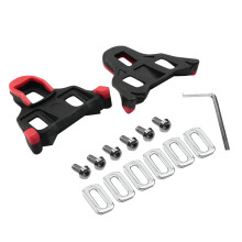 (Gold frame full gray) Lightweight Self-Locking Bike Pedals w/Cleats