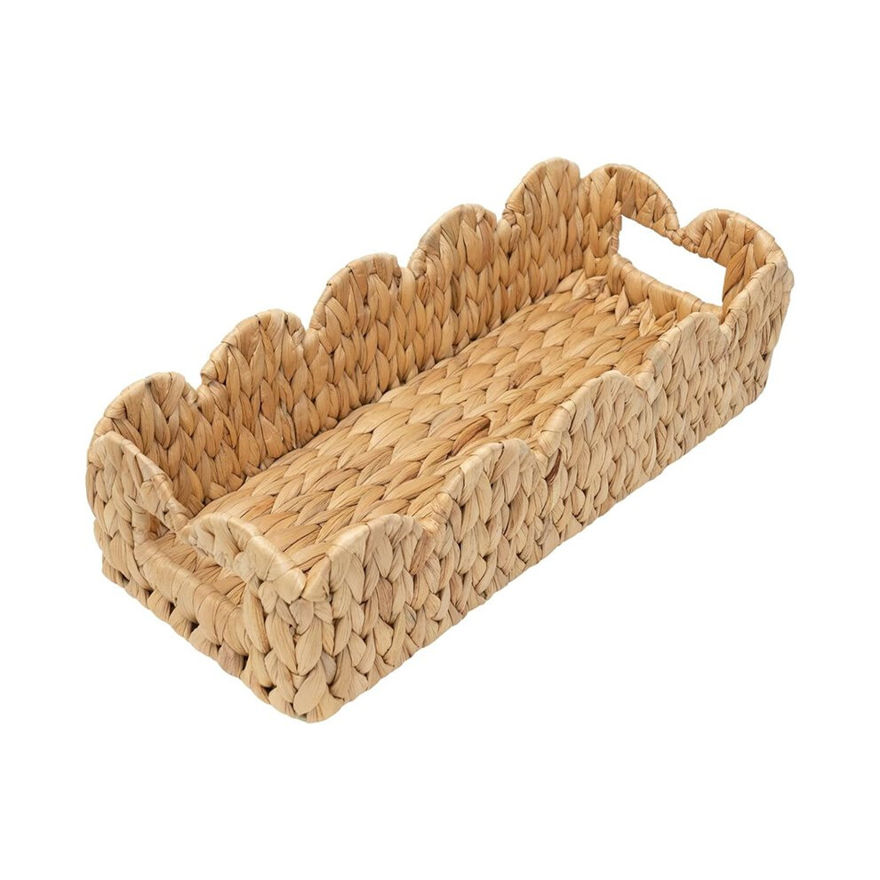 Toilet Tank Basket For Bathroom,Scalloped Wicker Basket For Toilet Paper Storage,Baskets For Countertop,Shelves Saudism