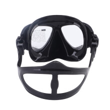 Adjustable Strap Diving Glasses with Silicone Snorkeling Goggles Black