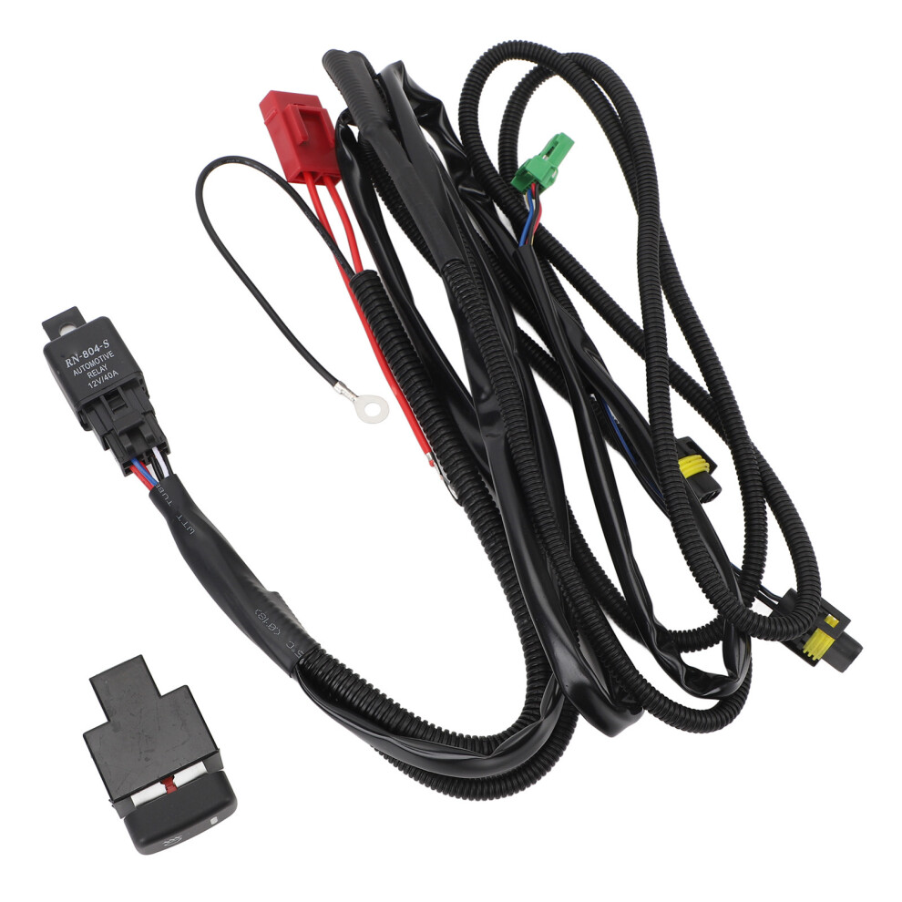 Dc12v H11 Led Fog Relay Wiring Harness With Switch, 40A, 16Awg Fits Qashqai J10, XâTrail T31 & More Light 9491391216711