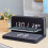 10W Multifunctional LED Wireless Charging Alarm Clock Silent Clock Electronic Clock Wireless Charging Thermometer-Black 5
