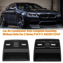 Climatiseur de Console ArrièRe Grille de Ventilation D'Air Frais PièCe Compele pour SéRie 5 F10 F11 64229172167 (Noir)