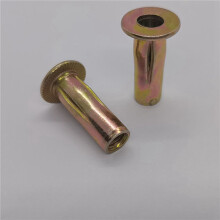 Multi-Grip Rivet-Nut, M8 Pre-Bulbed Shank Carbon Steel Color-Zinc-Plated Flat  Threaded Insert Nut 125Pcs