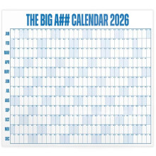 Grand Calendrier-Agenda 2026 avec Autocollants, Format 365 Jours, Idéal pour le Bureau (Fournitures de Bureau) D