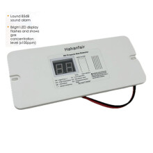 Digital RV Propane Gas Detector with 85dB Loud Alarm, 12V, for Trailer, Motorhome, Motorcoach Black