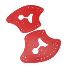Rote 1 Stück Verstellbare Silikon-Schwimm-Handpads für Männer, Frauen und Kinder