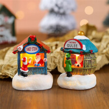 Christmas Resin Small House Christmas Hotel Shopping Mall Counter Decoration Christmas Children'S Gift B