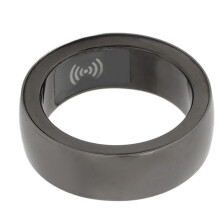 Smart Ring Health Tracker Black Aluminum Alloy IP68 Water Resistant Step Sleep Monitor
