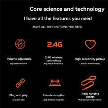 Neck-Hanging Wireless Microphone Teaching Microphone Speaker Amplifier Universal Outdoor Live Microphone Wireless