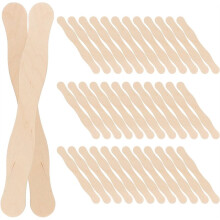 50PCS Natural Wood DIY Sticks for Painting Mixing and Wedding Programs Non-Deforming Sticks for Dessert Accessorie