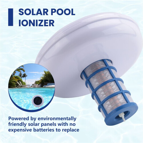 Rea Solar Pool-Ionizer Koppar Silver Ion Poolrenare Vattenrenare DöDar-Alger Pool Ionizer 2