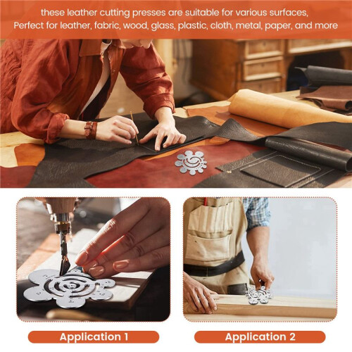 Round Leather Cutting Tools Metal Corner Cutting Ruler Circle for DIY Leathercraft Working Drawing Leather Projects B 2