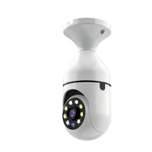 Câmera de Vigilância Wi-Fi com Lâmpada E27, 2.4G, Visão Noturna Sem Fio, Rastreamento Automático de Pessoas, Monitor de Vídeo para Bebês