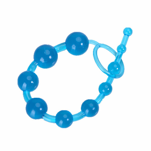 (Blue) Silicone Anal Plug with Safe Ring - Unisex