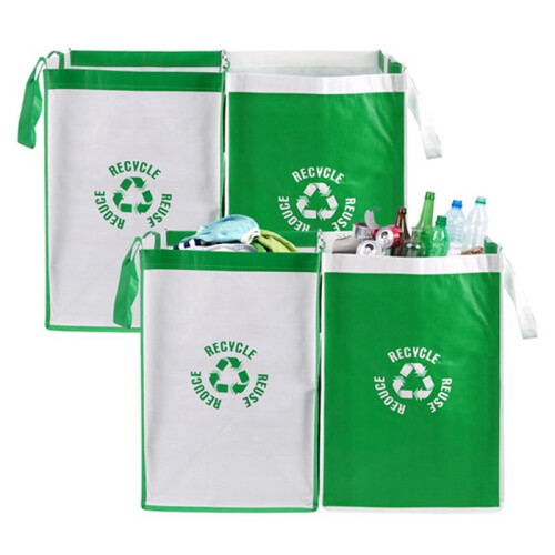 4PCS Recycle Waste Bin Bags for Kitchen Home Trash Sorting Bins Organizer Waterproof Baskets Compartment Container 2