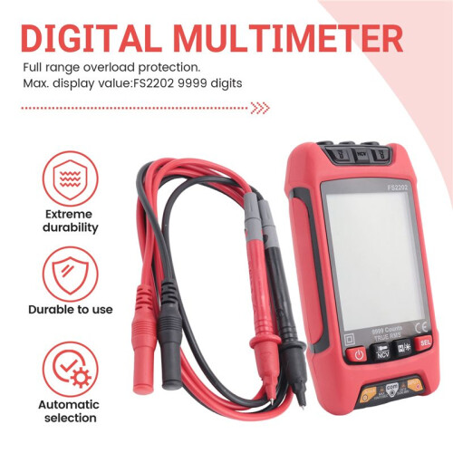 Digital Multimeter, 9999 Counts TRMS Auto-Ranging Voltmeter, Accurately Measures AC/ Amp Ohm Voltage Meter 2