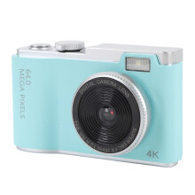 4K Digital Camera 64MP HD 2.4 Inch IPS Screen 16x Digital Zoom Compact Travel Camera with Built in Mic Compatible With Teens Beginners 32GB
