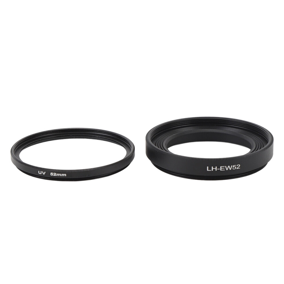 52Mm Lens Hood Set With Uv Filter And Lens Cap Reduces Lens Flare And Glare Compatible With Rf 35Mm F1.8 Is Macro Stm Lens Light 3494949447700