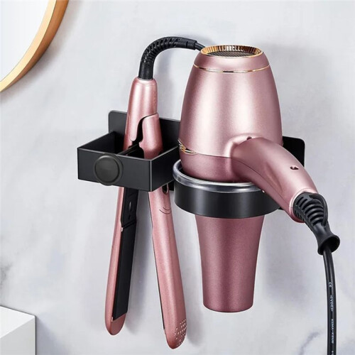 Supporto per Asciugacapelli da Parete per Bagno, Supporto per Piastra per Capelli, Supporto per Strumenti per Capelli, Supporto per Asciugacapelli da 1
